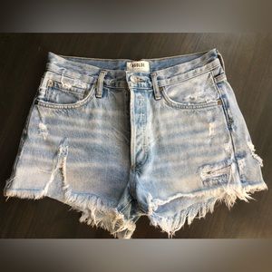 Agolde Parker Distressed Denim Short - Size 27